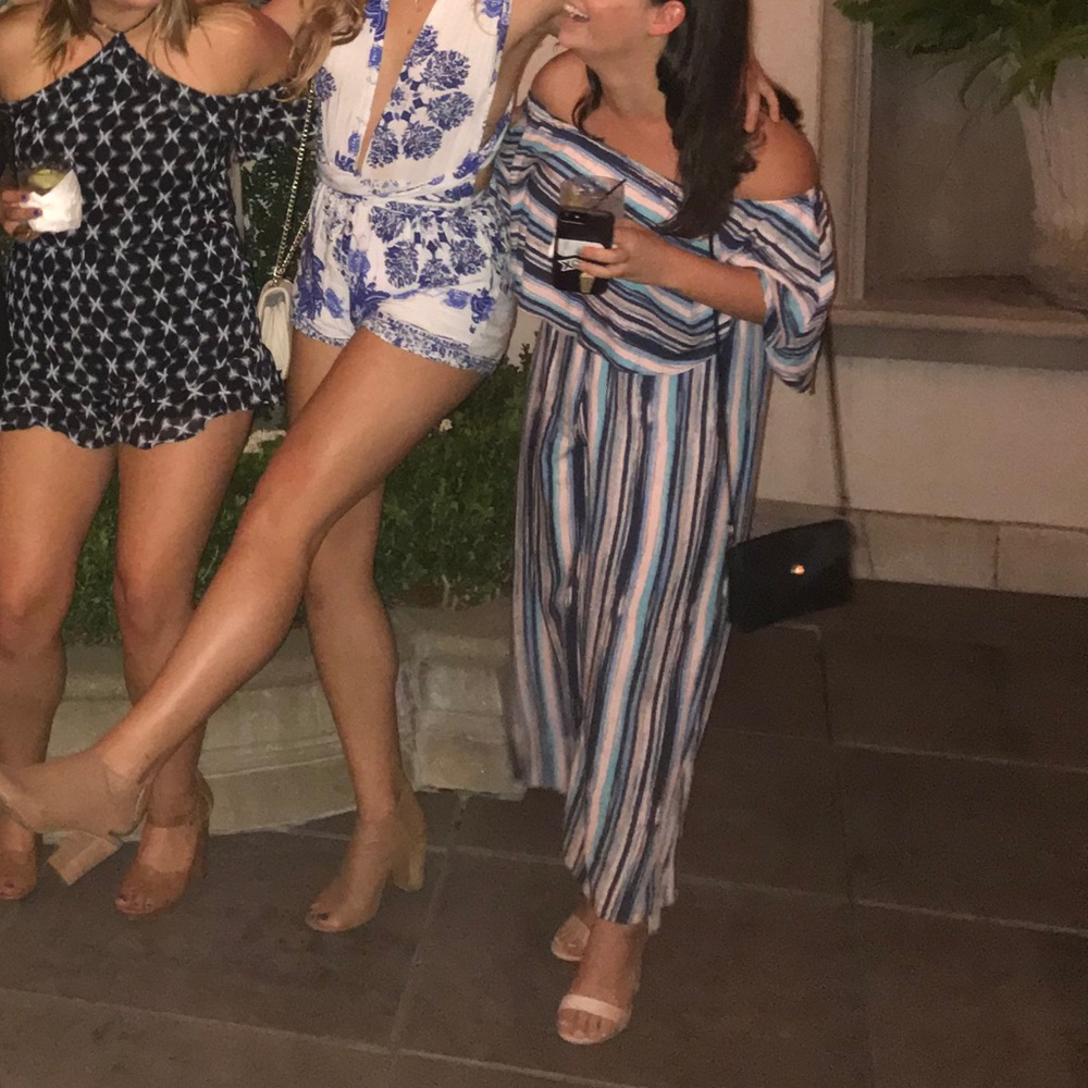 Darah Dahl Striped Jumpsuit from Mixology NY